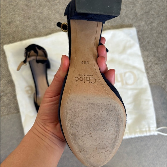 Chloe suede heels - size 38.5 - Picture 2 of 4